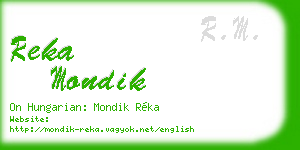 reka mondik business card