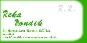 reka mondik business card